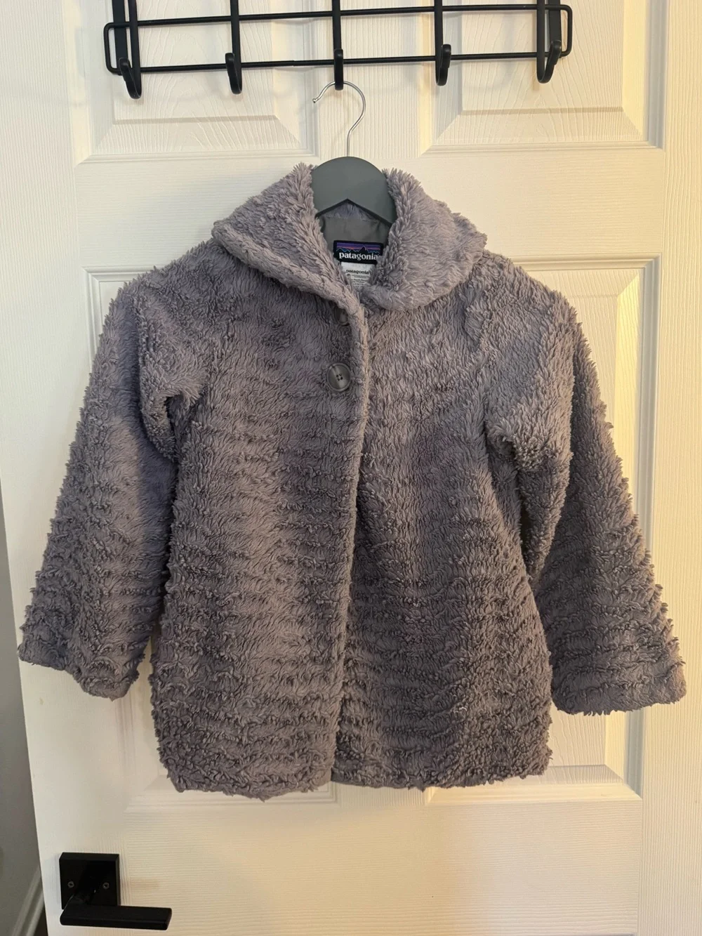 Patagonia Kids' Gray Fuzzy Jacket Size Small/8